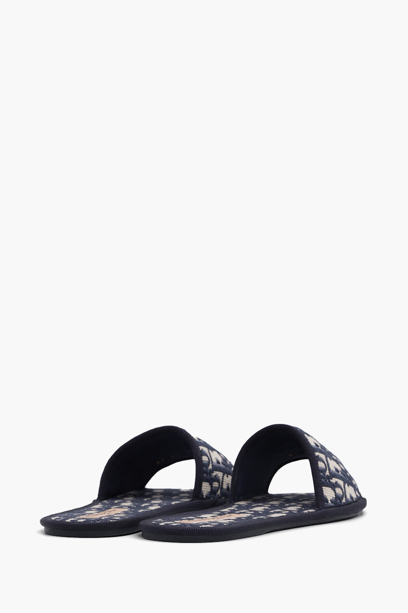 CHRISTIAN DIOR Oblique Embroidered Chez Moi Slide in Deep Blue Multicolor 2