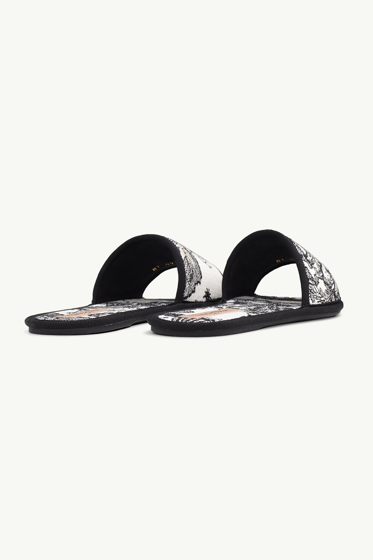 CHRISTIAN DIOR Zodiac Embroidered Chez Moi Slide in Black/White 2