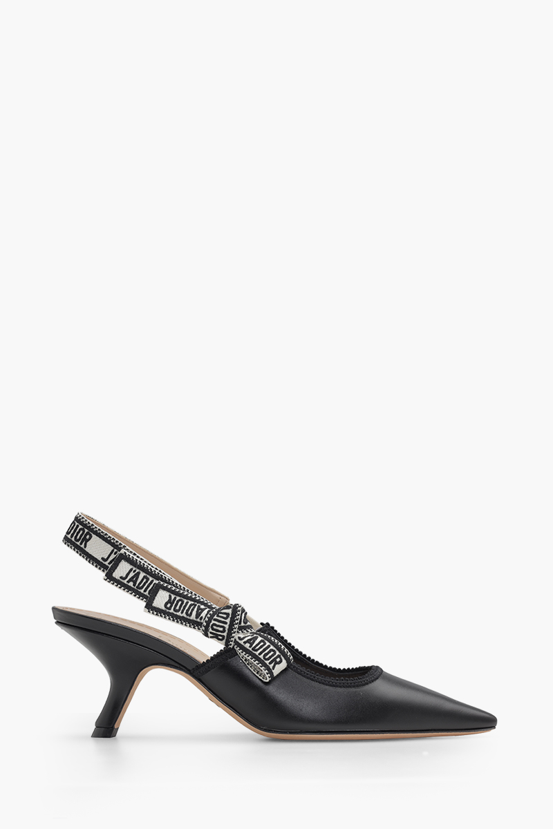 CHRISTIAN DIOR J'adior Slingback Pumps 65mm in Black Calfskin 0