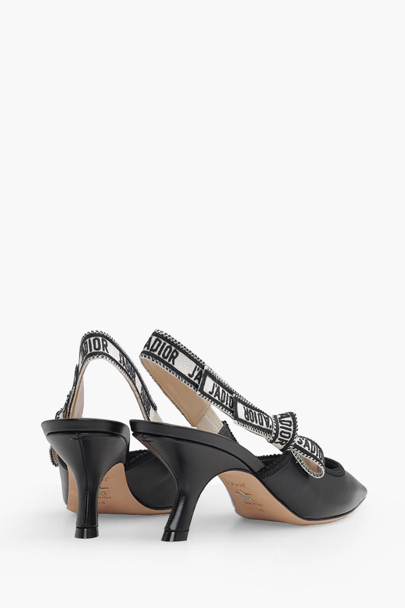 CHRISTIAN DIOR J'adior Slingback Pumps 65mm in Black Calfskin 2