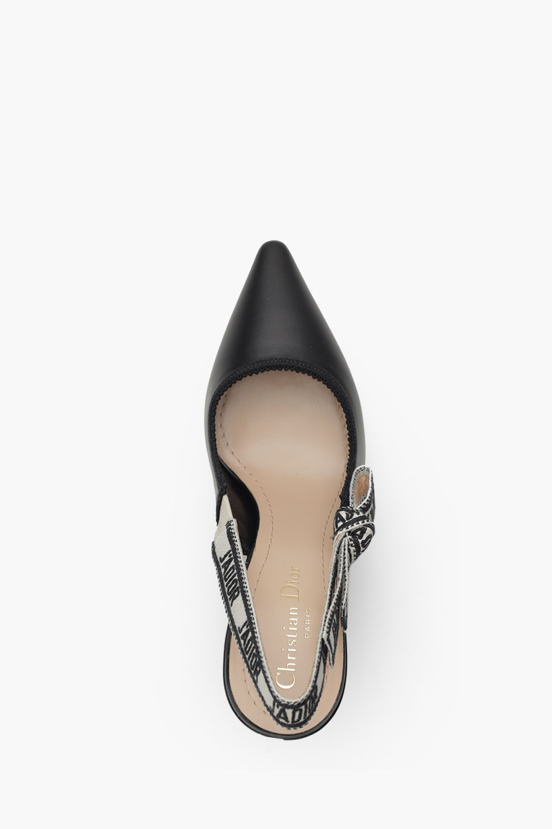 CHRISTIAN DIOR J'adior Slingback Pumps 100mm in Black Calfskin 3