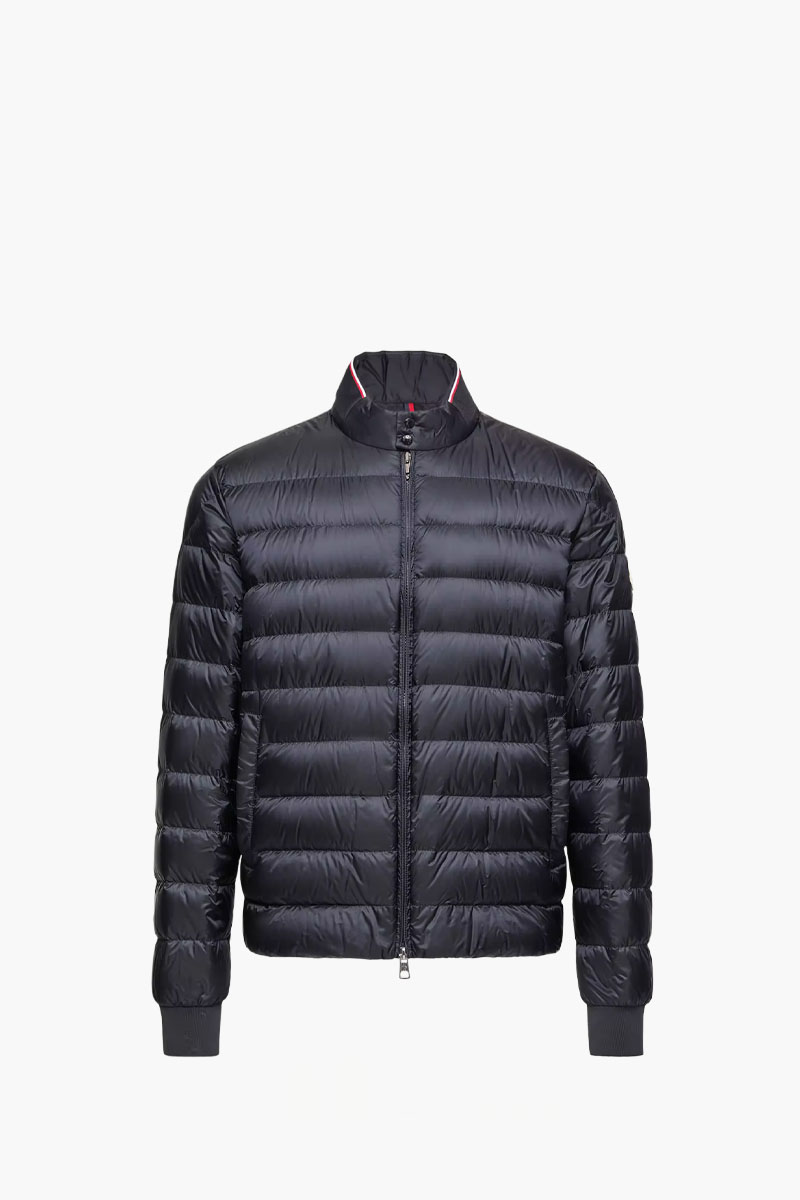 MONCLER Men Rigel Short Down Jacket in Blue Nyon 0