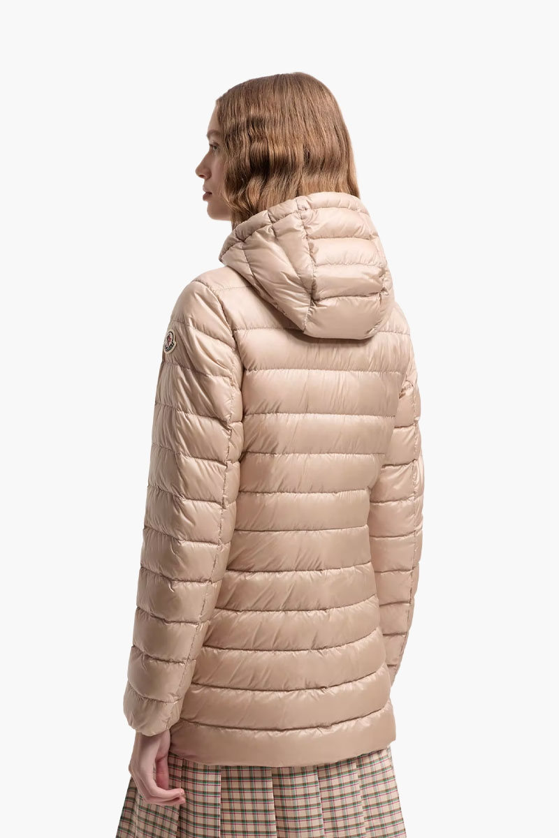 MONCLER Women Jasmin Short Down Jacket in Light Beige Nylon 2