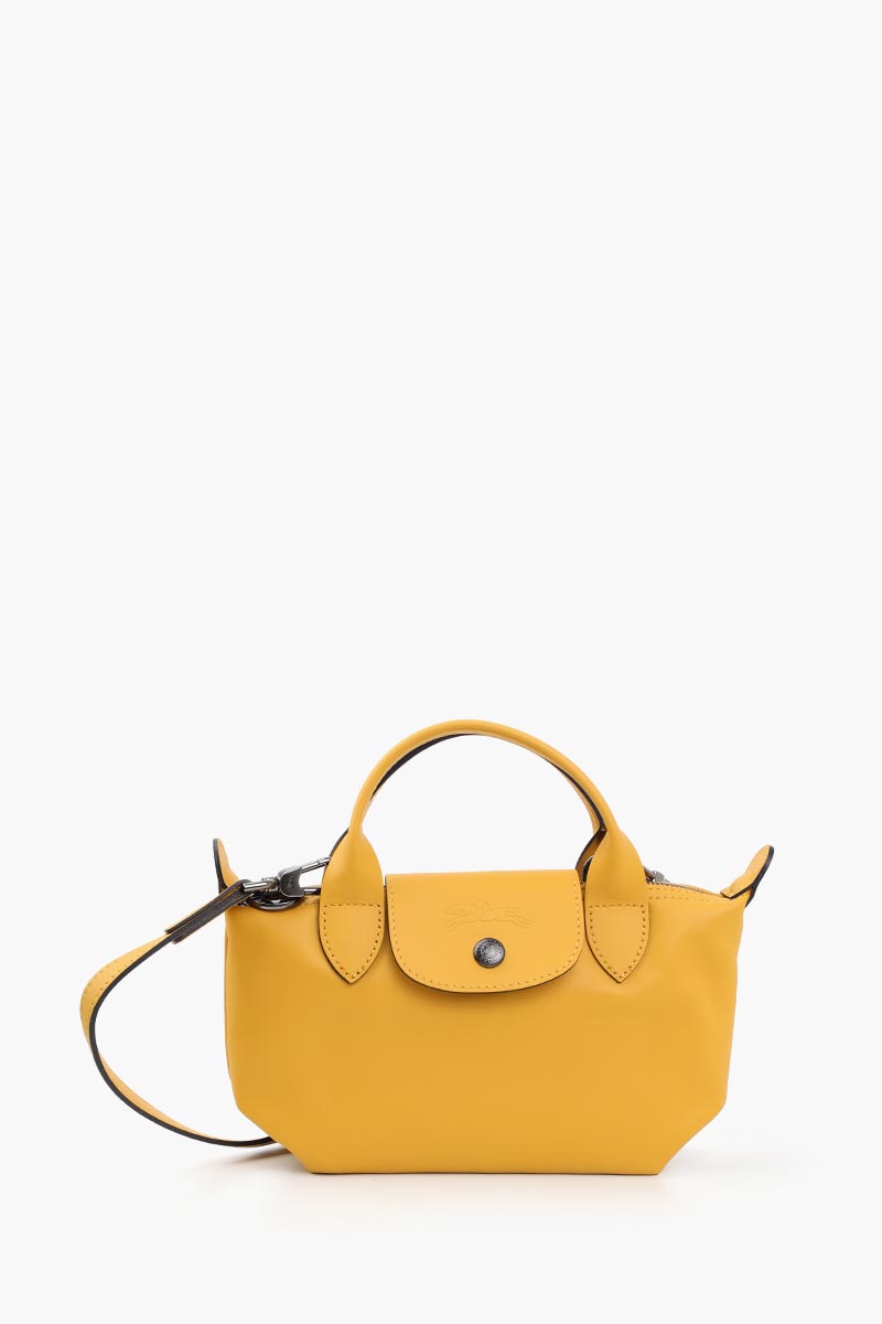 LONGCHAMP Mini LE Pliage Xtra Handbag Honey Cowhide Leather 0
