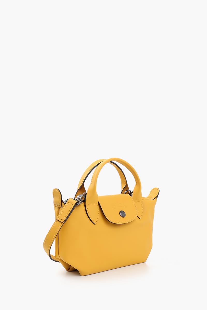 LONGCHAMP Mini LE Pliage Xtra Handbag Honey Cowhide Leather 1
