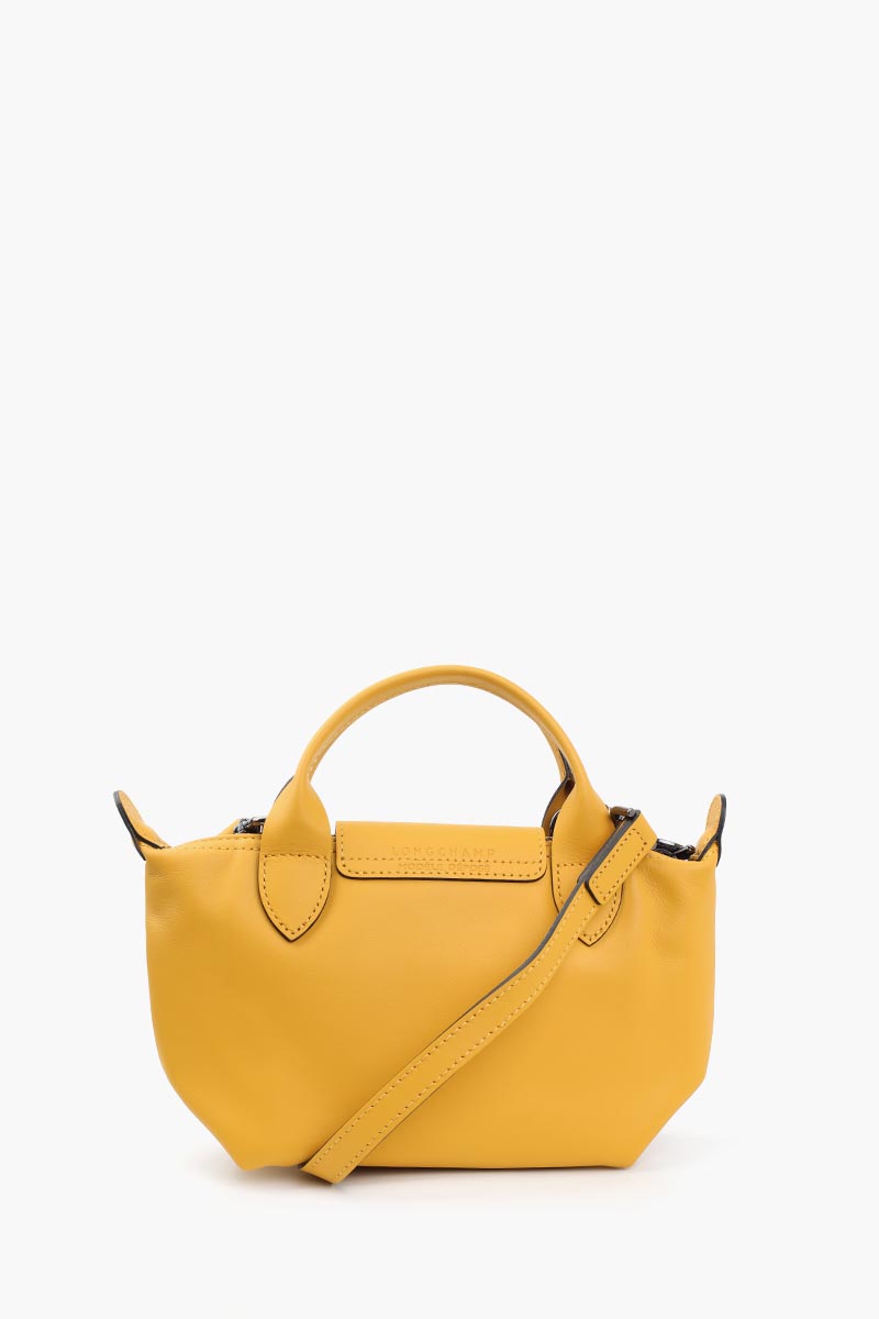 LONGCHAMP Mini LE Pliage Xtra Handbag Honey Cowhide Leather 2