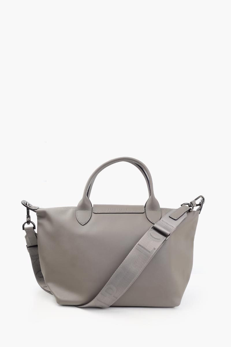 LONGCHAMP Small Le Pliage Xtra Handbag in Turtledove Cowhide Leather 2