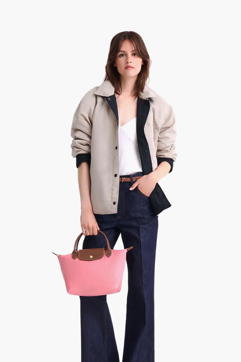 LONGCHAMP Small Le Pliage Top Handle Bag in Marshmallow 4