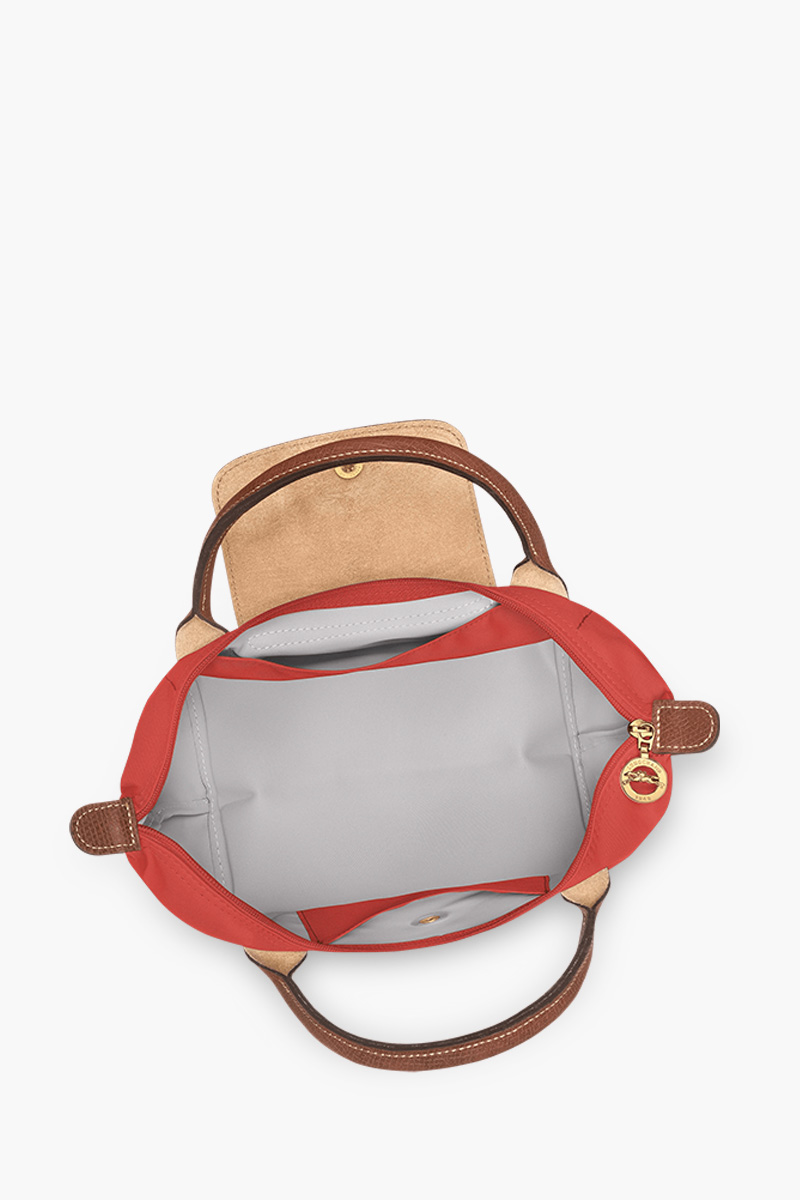 LONGCHAMP Small Le Pliage Top Handle Bag in Tomato 3