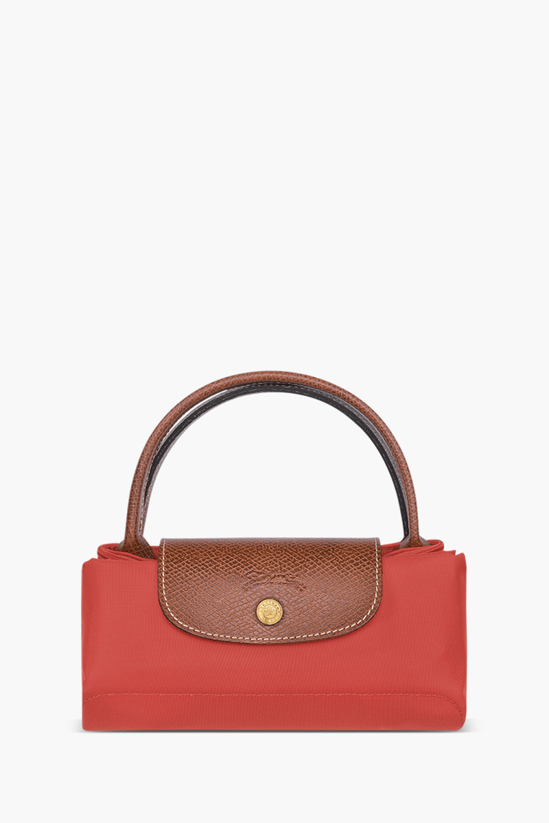 LONGCHAMP Small Le Pliage Top Handle Bag in Tomato 4