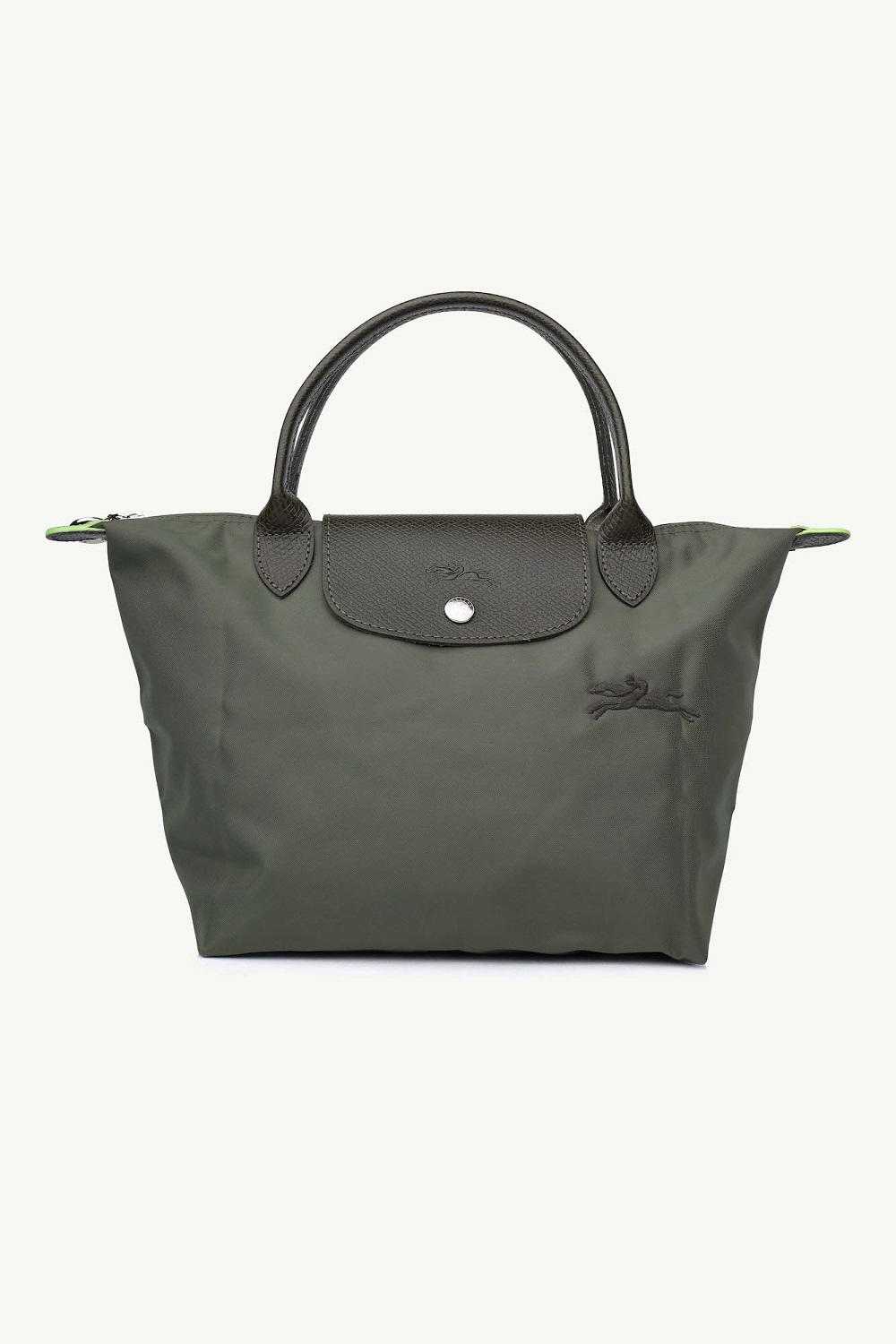 LONGCHAMP Small Le Pliage Green Top Handle Bag in Forest Recycled Canvas 0