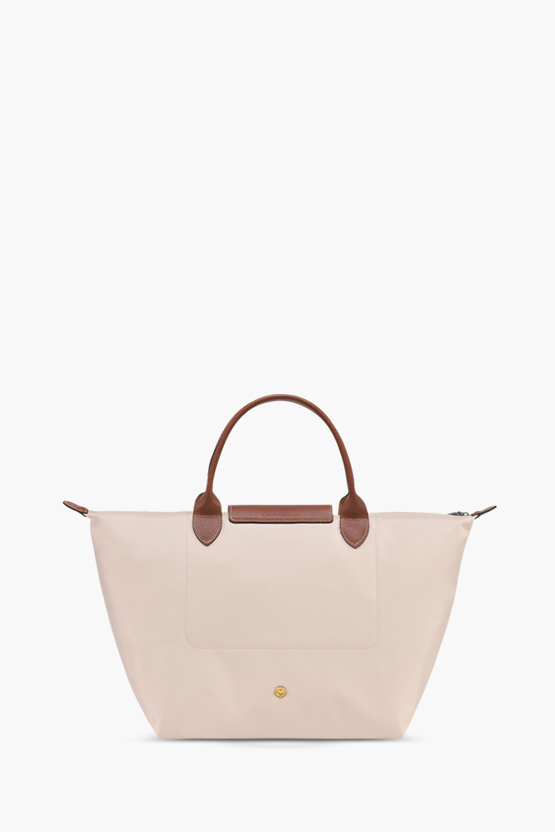 LONGCHAMP Medium Le Pliage Top Handle Bag in Paper Beige 1