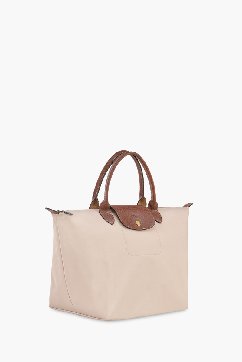 LONGCHAMP Medium Le Pliage Top Handle Bag in Paper Beige 2