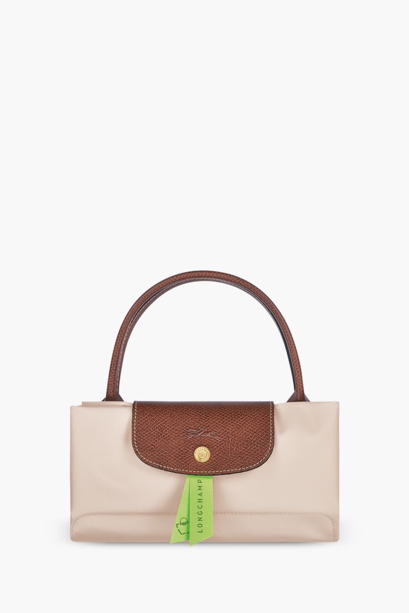 LONGCHAMP Medium Le Pliage Top Handle Bag in Paper Beige 3