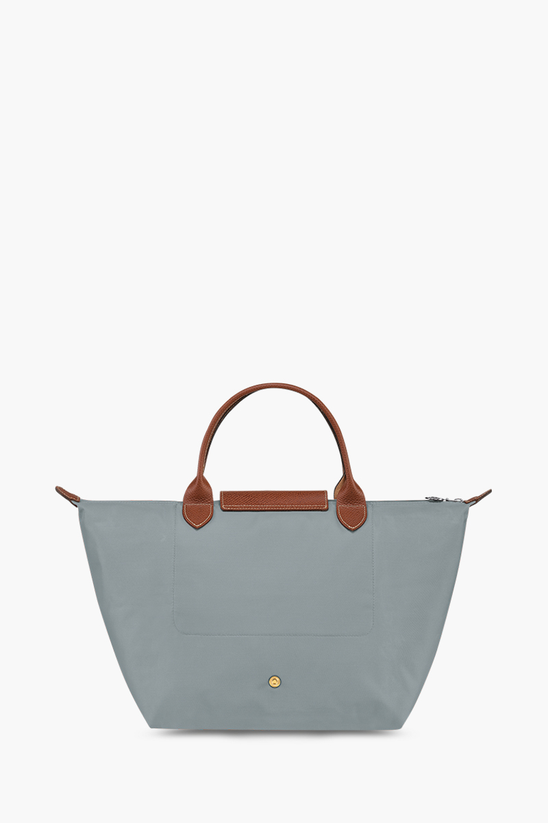 LONGCHAMP Medium Le Pliage Top Handle Bag in Steel 1