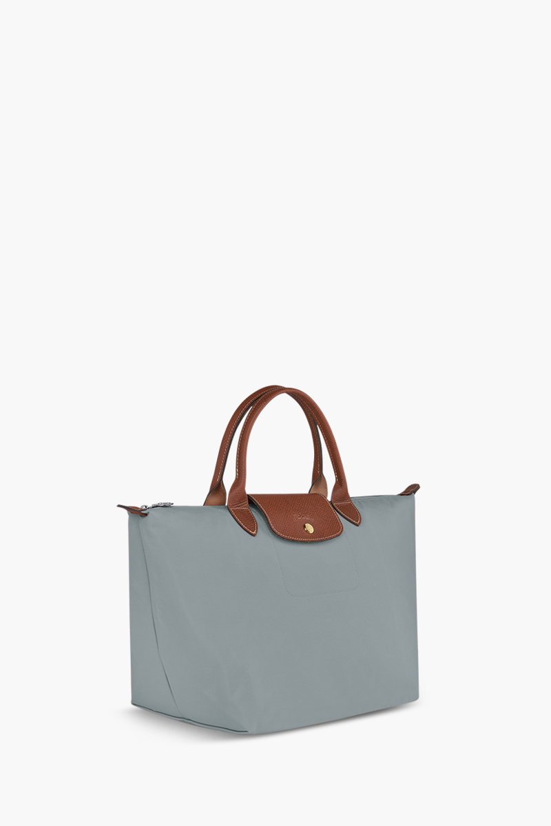 LONGCHAMP Medium Le Pliage Top Handle Bag in Steel 2