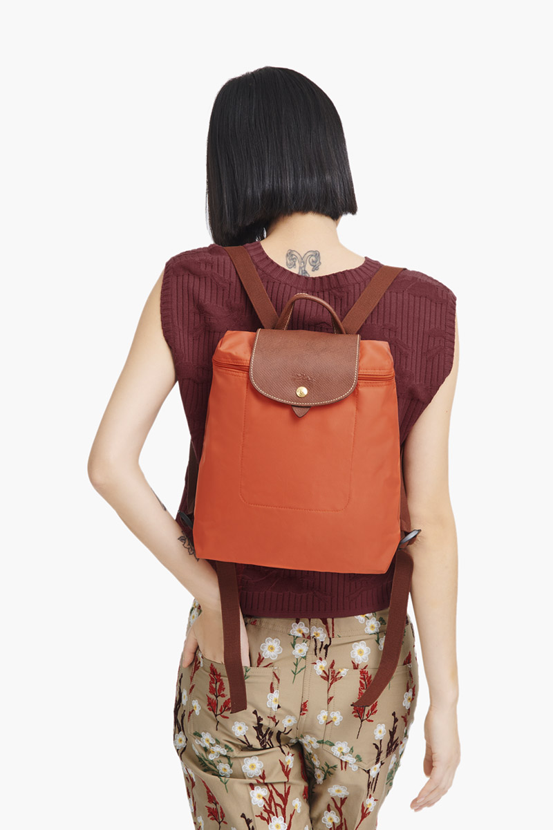 LONGCHAMP Le Pliage Backpack in Orange 4