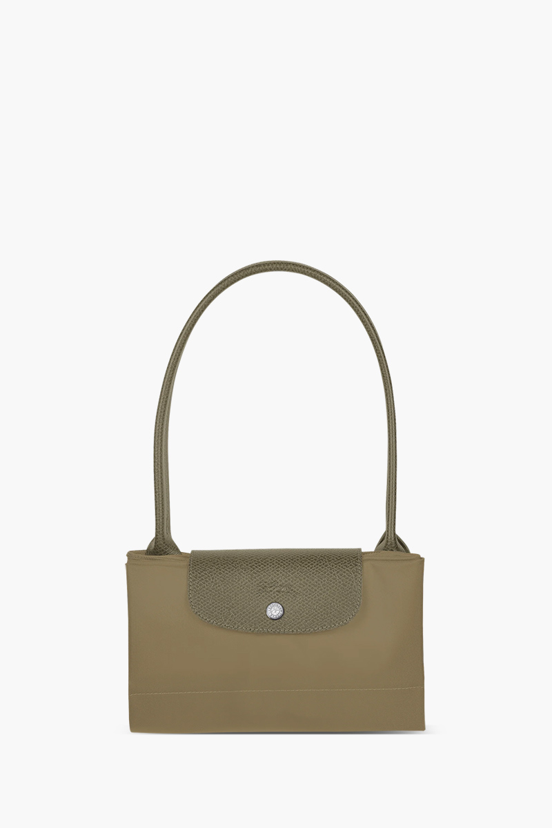 LONGCHAMP Large Le Pliage Green Shoulder Bag in Artichoke Recycled Canvas 4