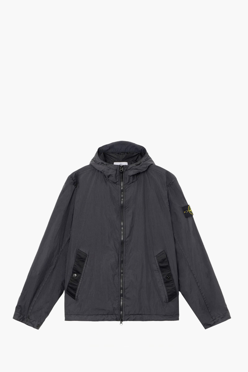 STONE ISLAND Men Garment Dyed Crinkle Reps Ny Jacket in Black Nylon 0