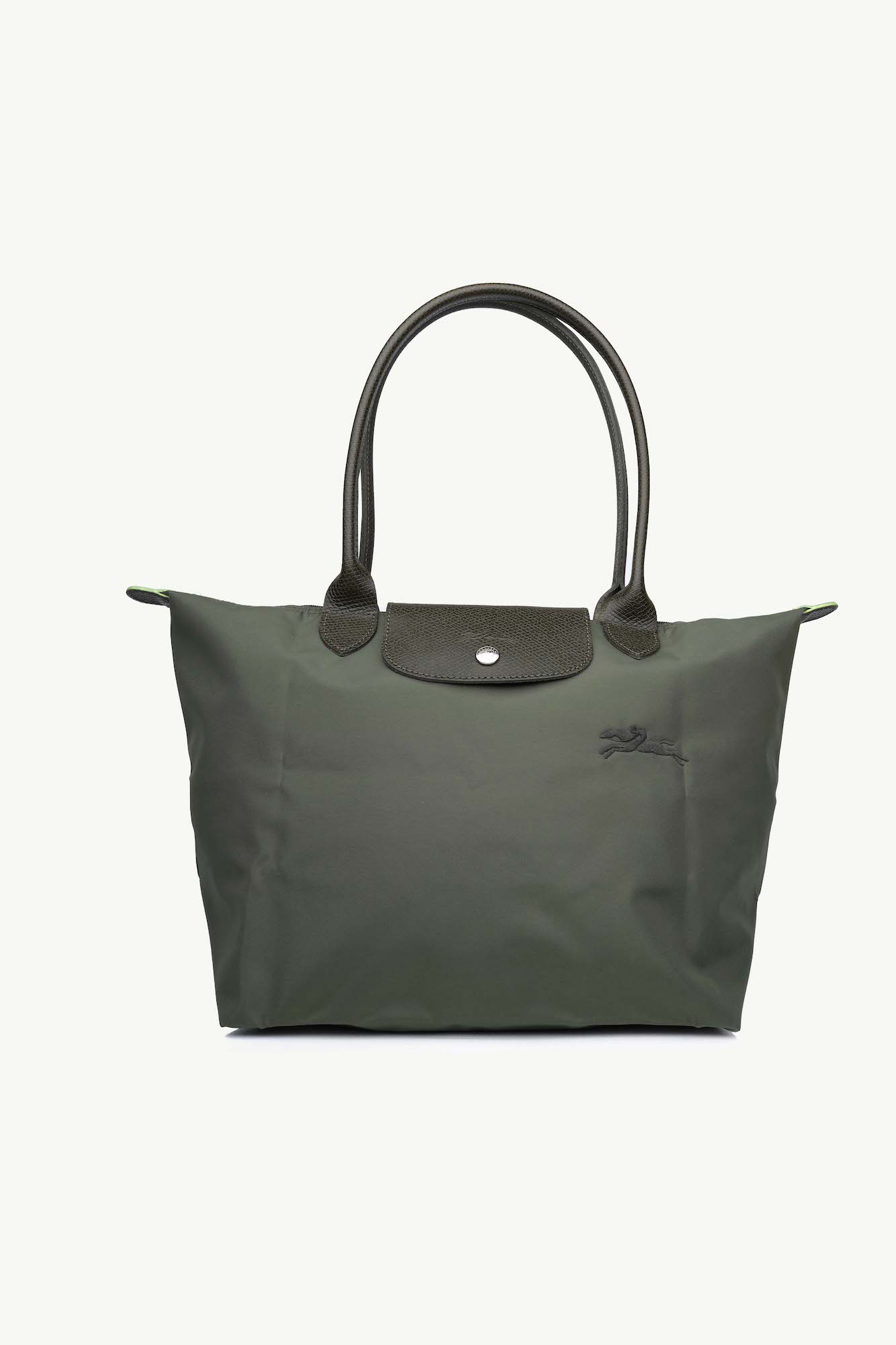 LONGCHAMP Medium Le Pliage Green Shoulder Bag in Forest Recycled Canvas 0