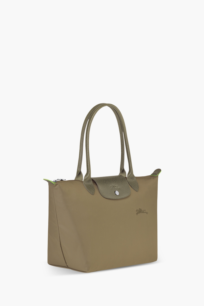LONGCHAMP Medium Le Pliage Green Shoulder Bag in Artichoke Recycled Canvas 2