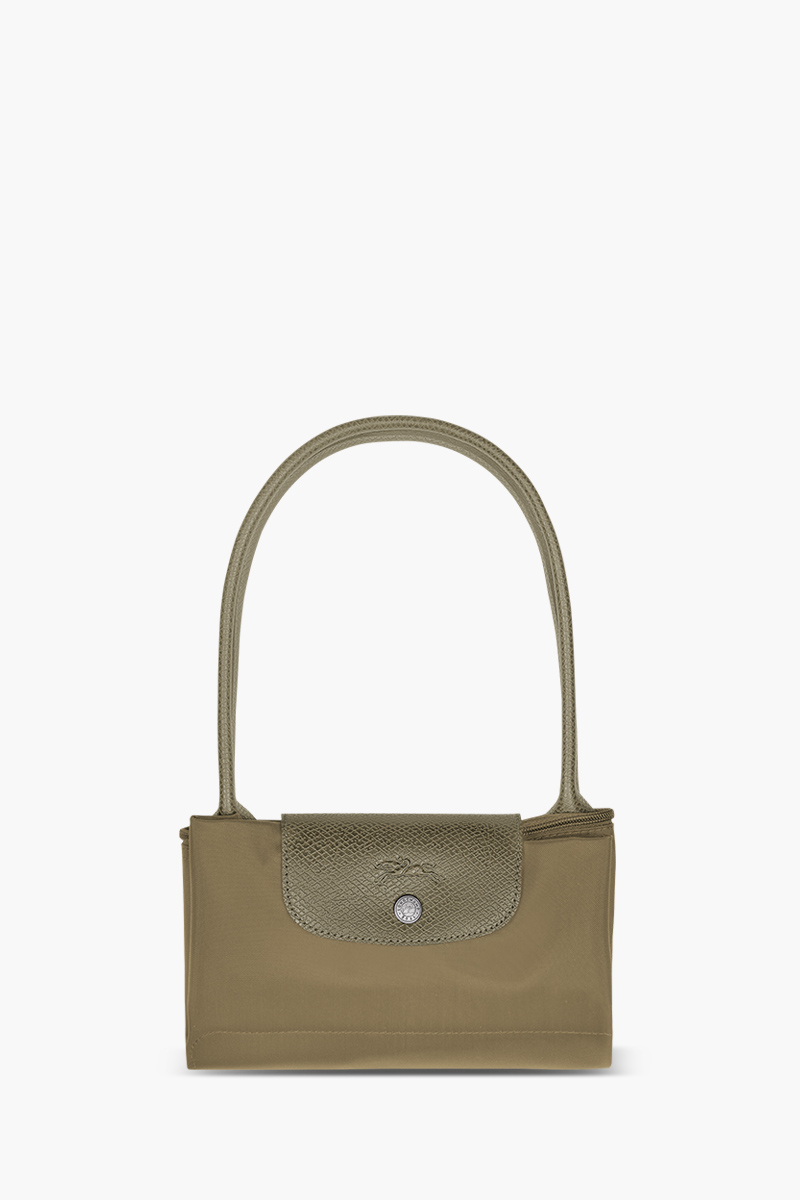 LONGCHAMP Medium Le Pliage Green Shoulder Bag in Artichoke Recycled Canvas 4