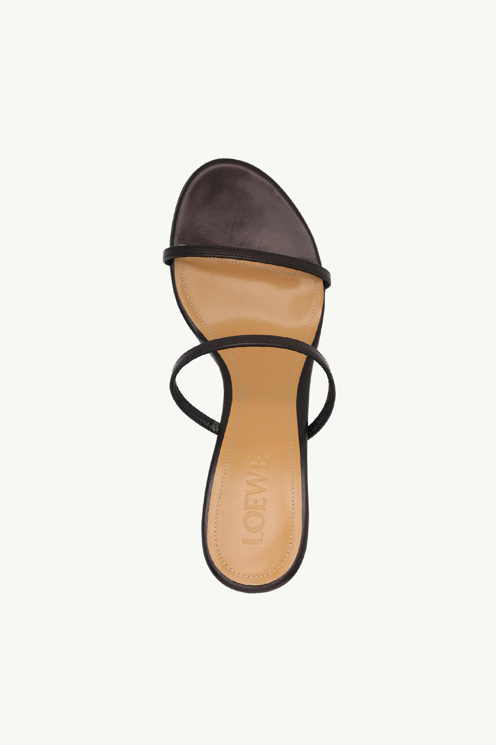 LOEWE Women Nail Polish Heels 8cm Sandals in Black Goatskin 3