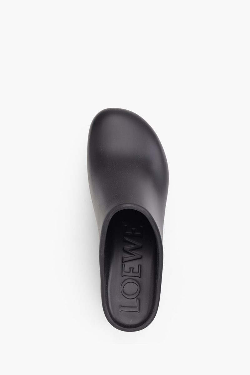 LOEWE Foam Clog 90mm Sandals in Black Light Rubber 3