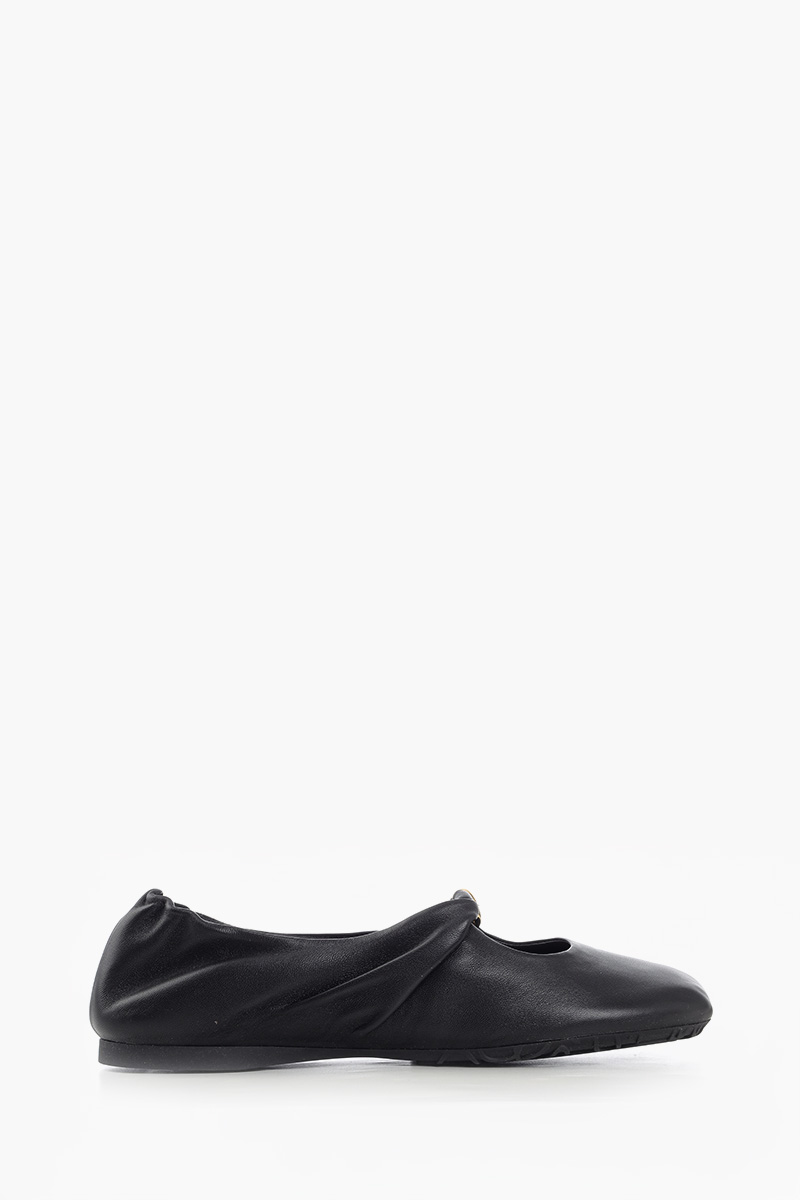 LOEWE Pebble Soft Ballerina in Black Nappa Lambskin 0