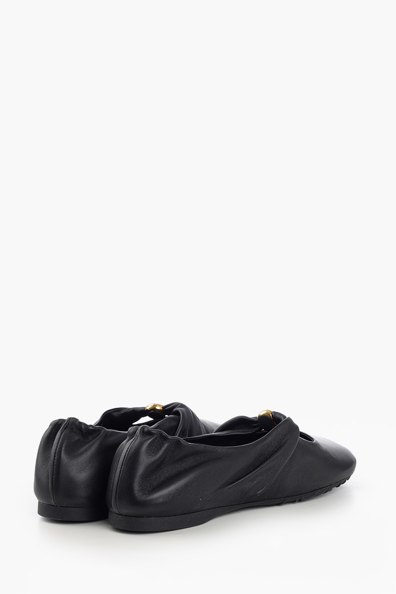 LOEWE Pebble Soft Ballerina in Black Nappa Lambskin 1