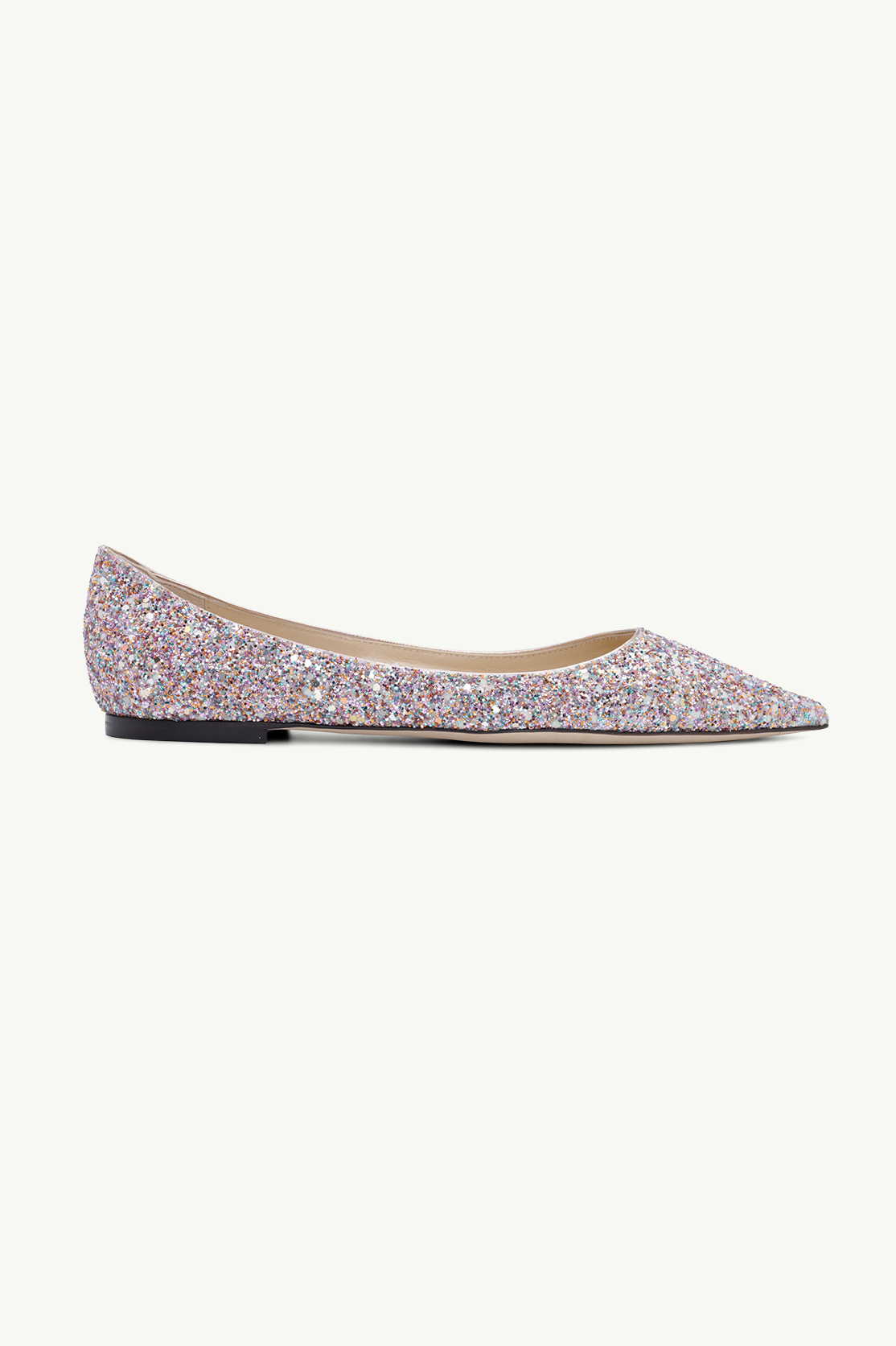 JIMMY CHOO Love Ballerina in Mochi Luminous Glow-in-the-Dark Glitter with JC Button 0