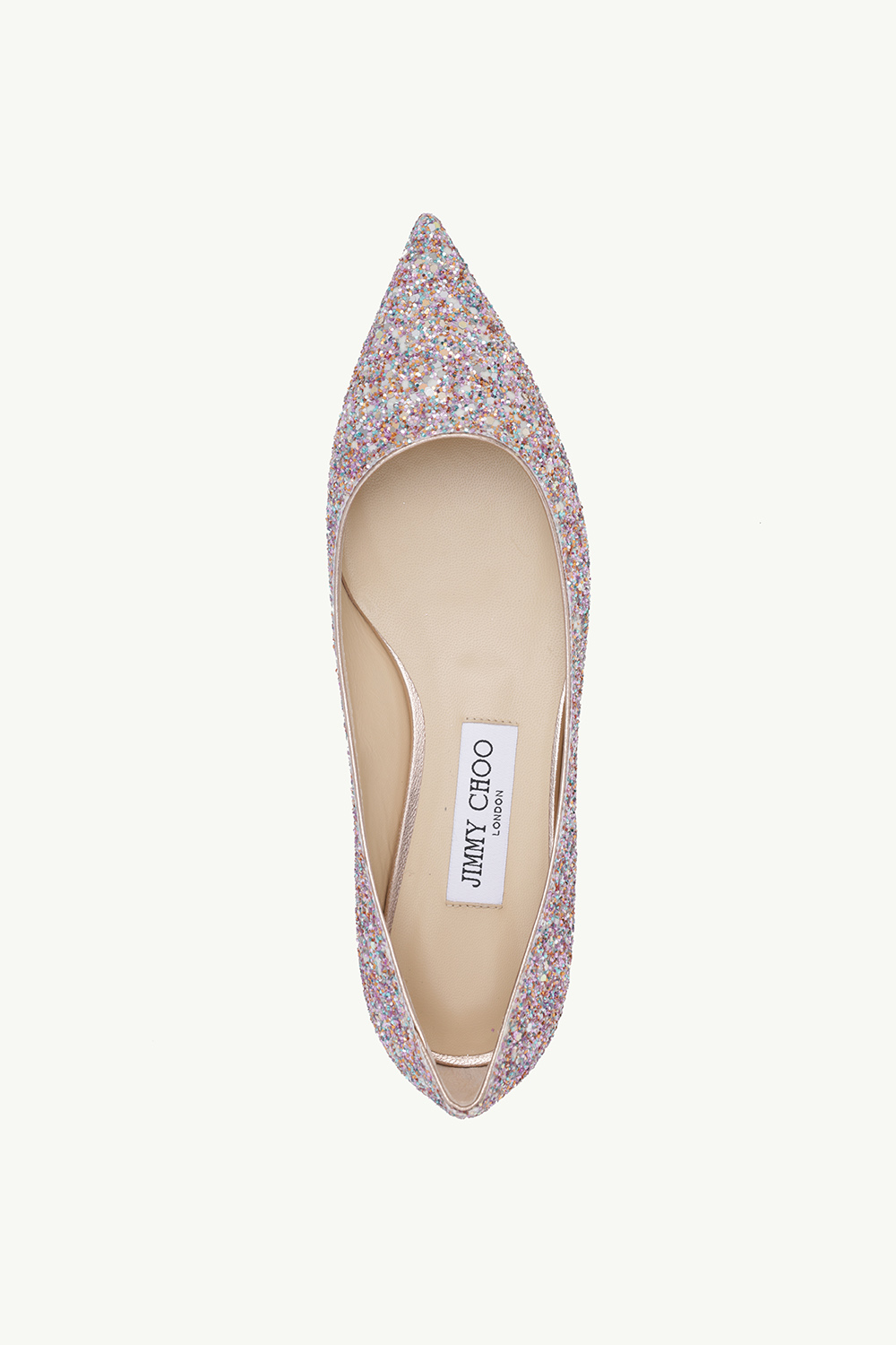 JIMMY CHOO Love Ballerina in Mochi Luminous Glow-in-the-Dark Glitter with JC Button 3