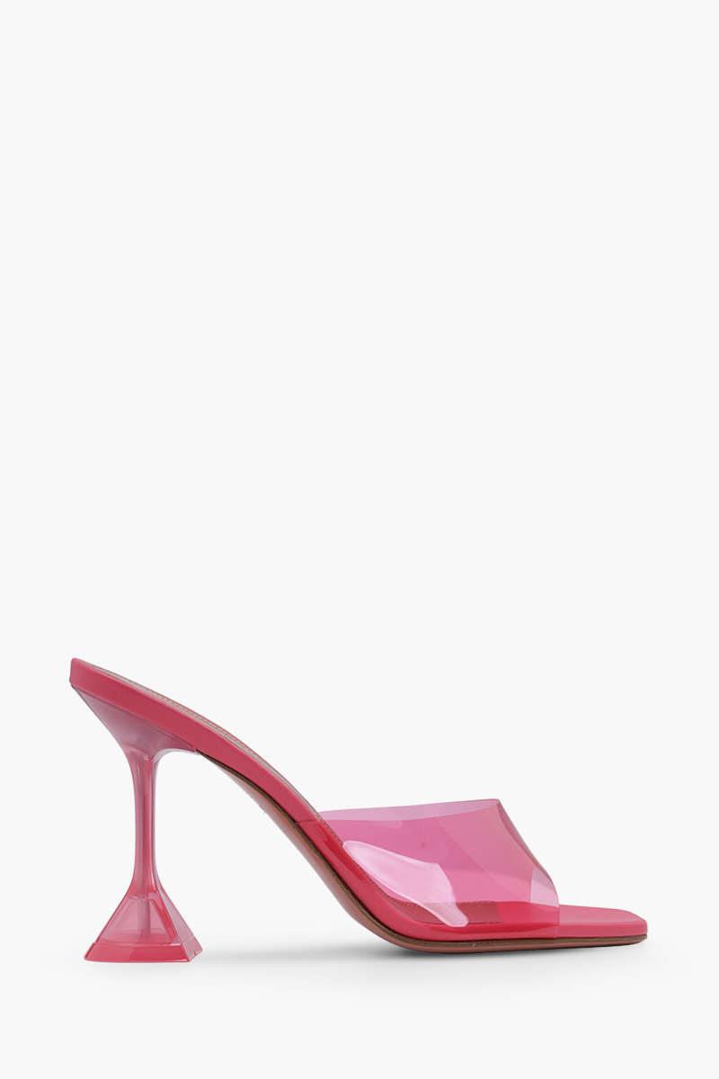 AMINA MUADDI Women Lupita Glass PVC Sandals 95mm in Bubble Gum 0