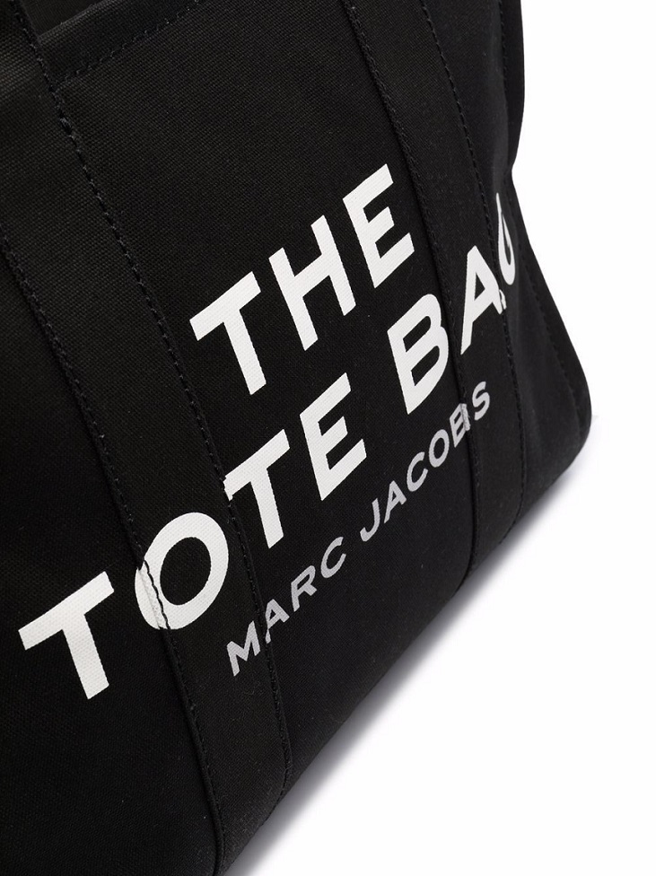 MARC JACOBS Large Traveler Tote Bag in Black Canvas 2