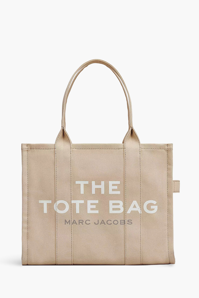 MARC JACOBS Large Traveler Tote Bag in Beige Canvas 0