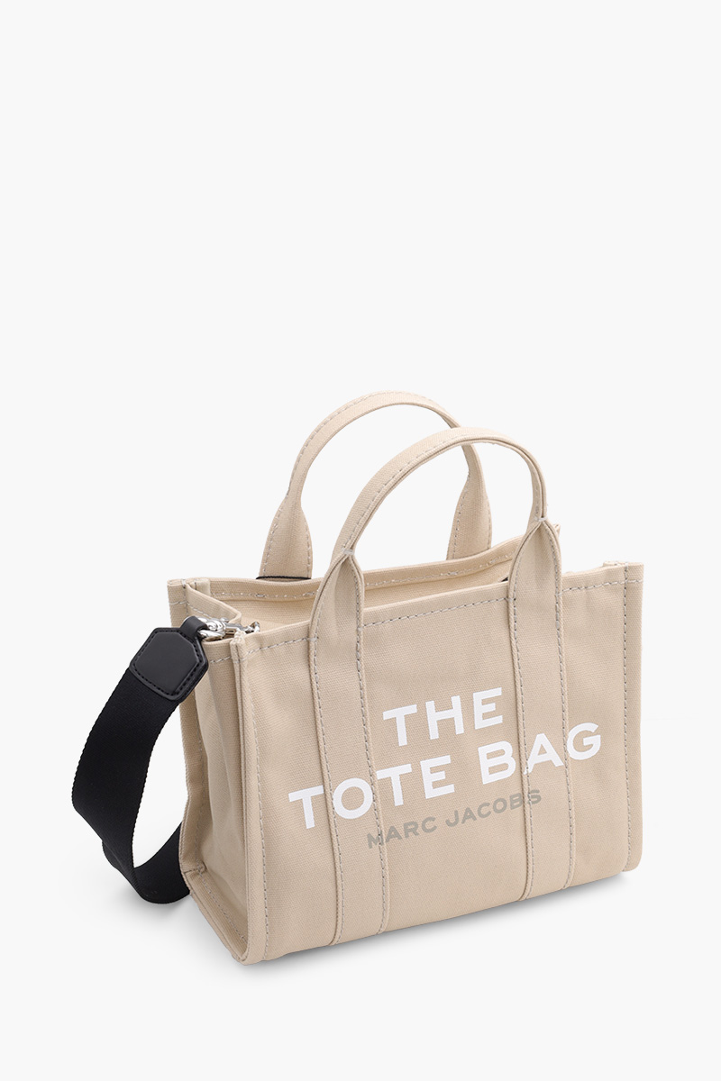 MARC JACOBS Mini Traveler Tote Bag in Beige Canvas 2