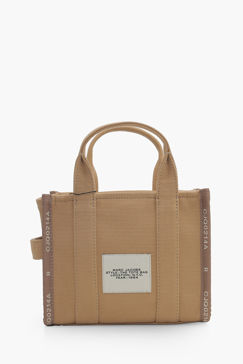 MARC JACOBS Mini The Jacquard Tote Bag in Camel 1
