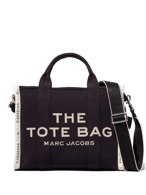 MARC JACOBS Small The Jacquard Tote Bag in Black 0