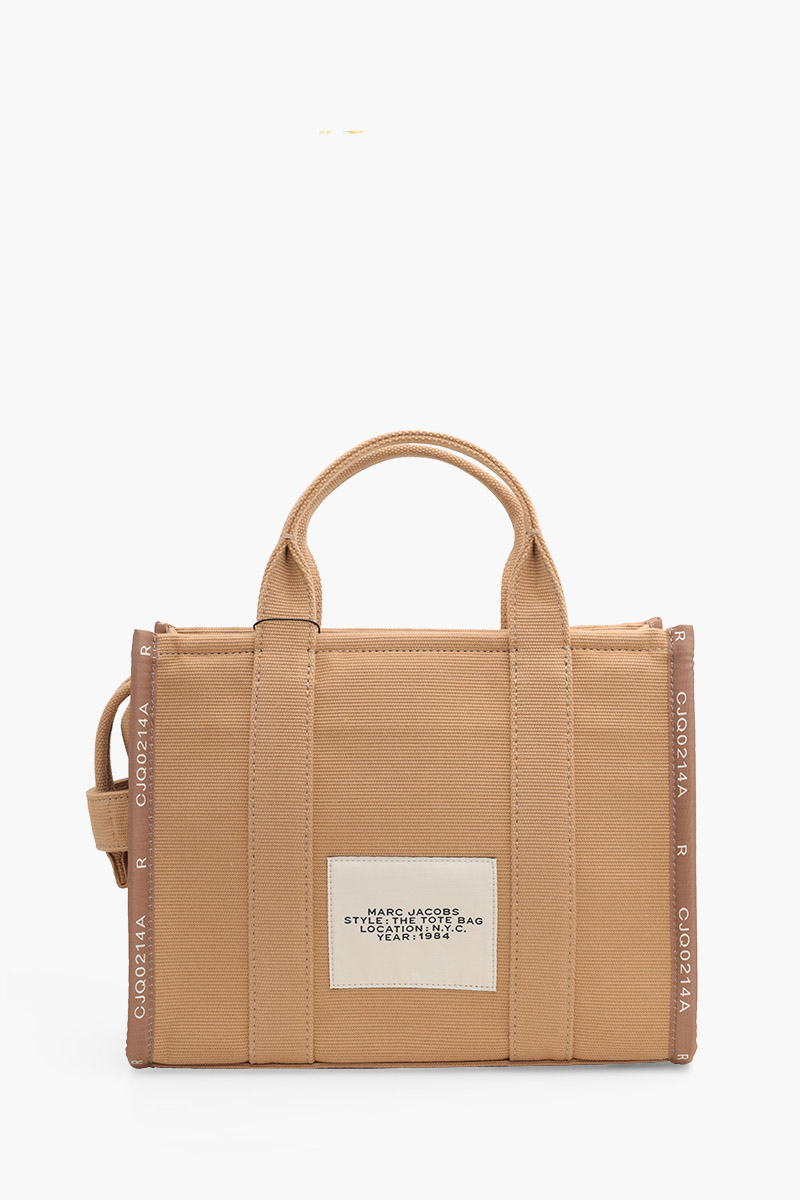 MARC JACOBS Small The Jacquard Tote Bag in Camel 1