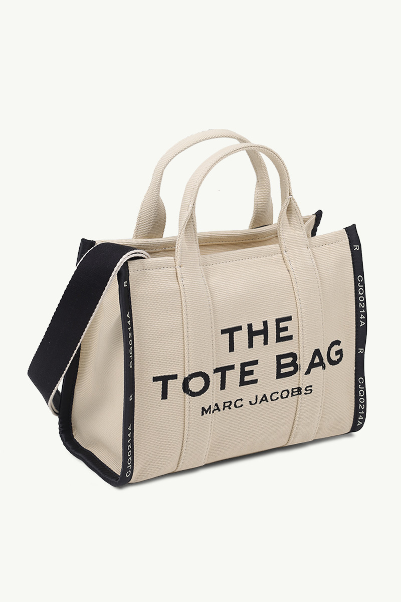 MARC JACOBS Small The Jacquard Tote Bag in Warm Sand 2