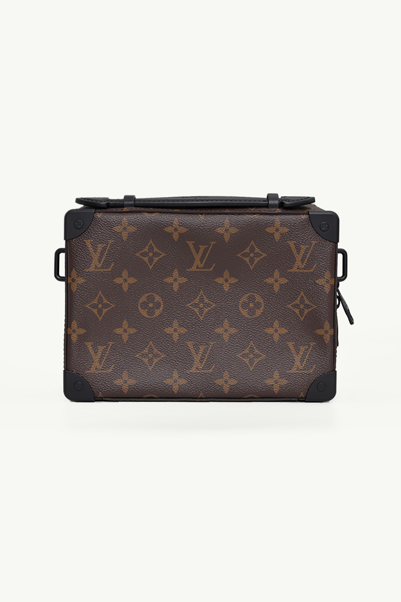 LOUIS VUITTON Monogram Macassar Handle Soft Trunk Bag in Brown Coated Canvas BHW 1