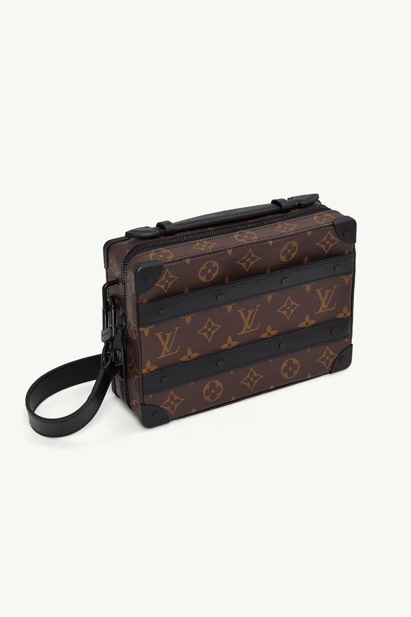 LOUIS VUITTON Monogram Macassar Handle Soft Trunk Bag in Brown Coated Canvas BHW 2