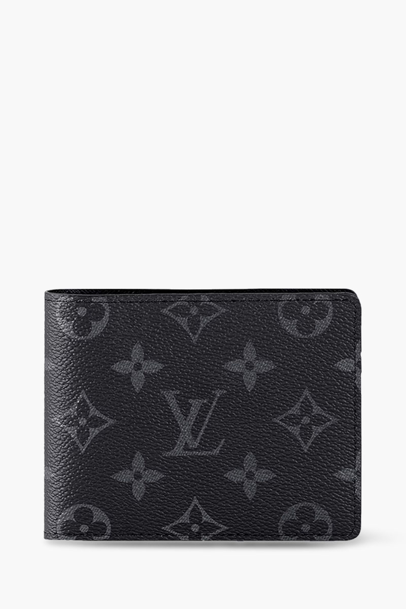 LOUIS VUITTON Multiple Wallet in Black/Grey Eclipse Monogram Canvas 0