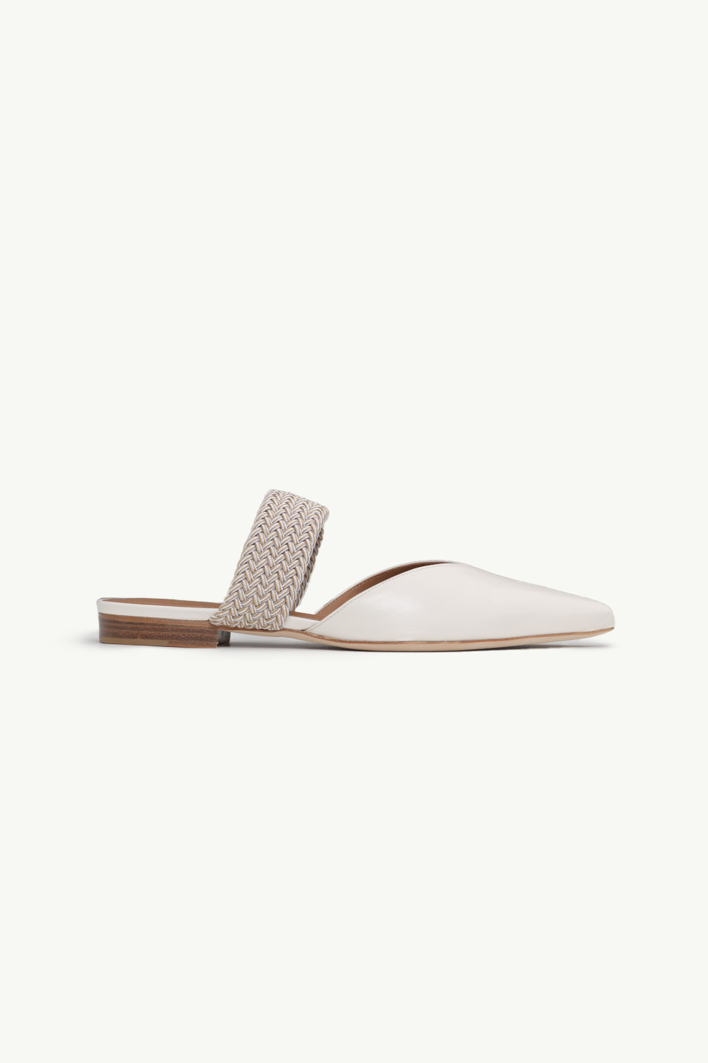 MALONE SOULIERS Maisie Mules in Cream/Beige Nappa Leather 0