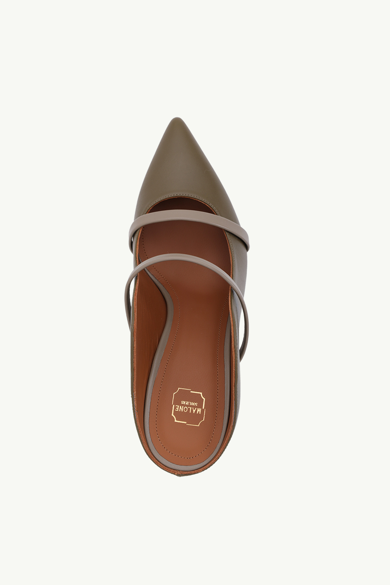 MALONE SOULIERS Maureen Pumps 70mm in Truffle/Khaki 3