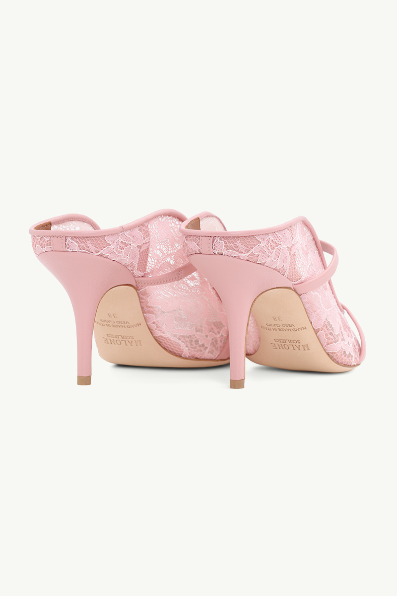 MALONE SOULIERS Maureen Lace Pumps 70mm in Pink/Rose 2