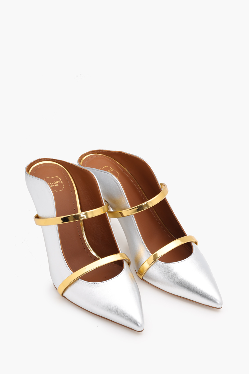 MALONE SOULIERS Maureen Pumps 70mm in Silver/Gold 1