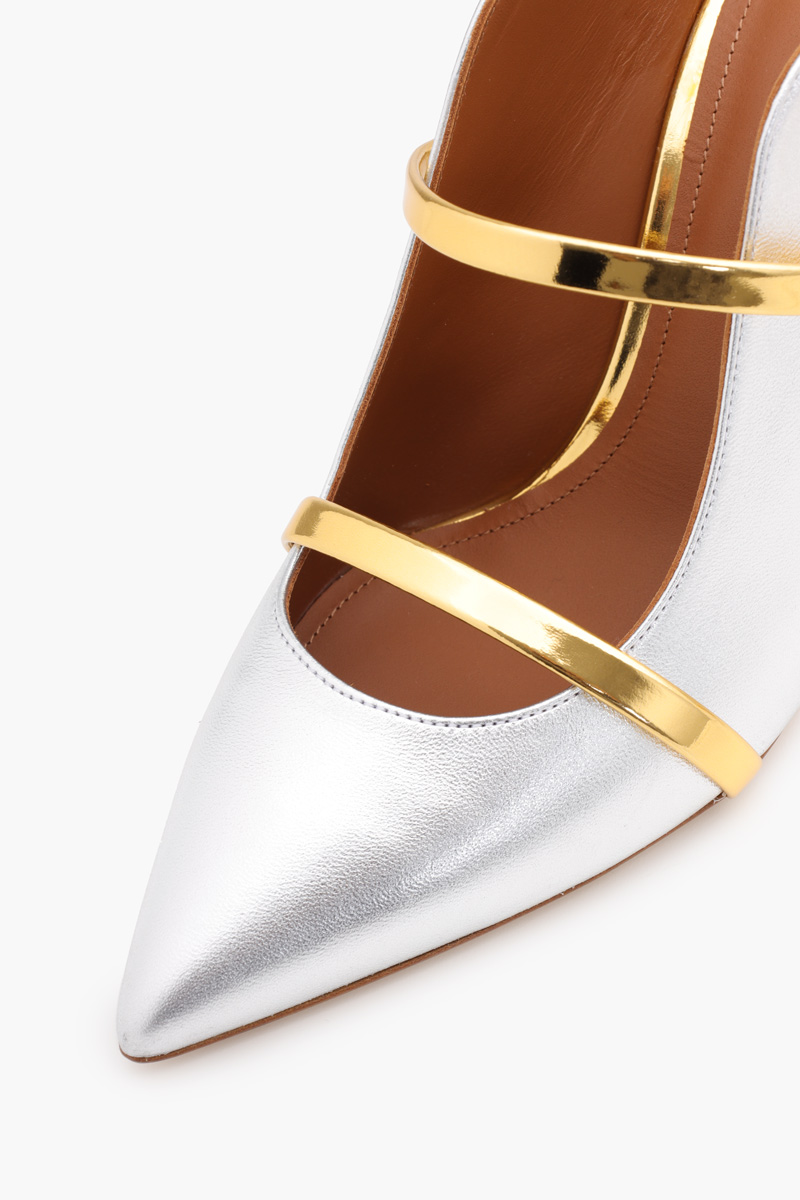 MALONE SOULIERS Maureen Pumps 70mm in Silver/Gold 4