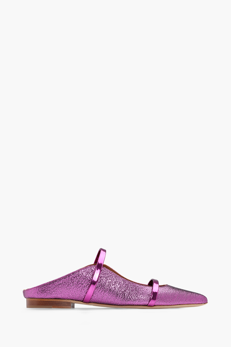 MALONE SOULIERS Maureen Mules in Violet/Violet Structured Leather 0