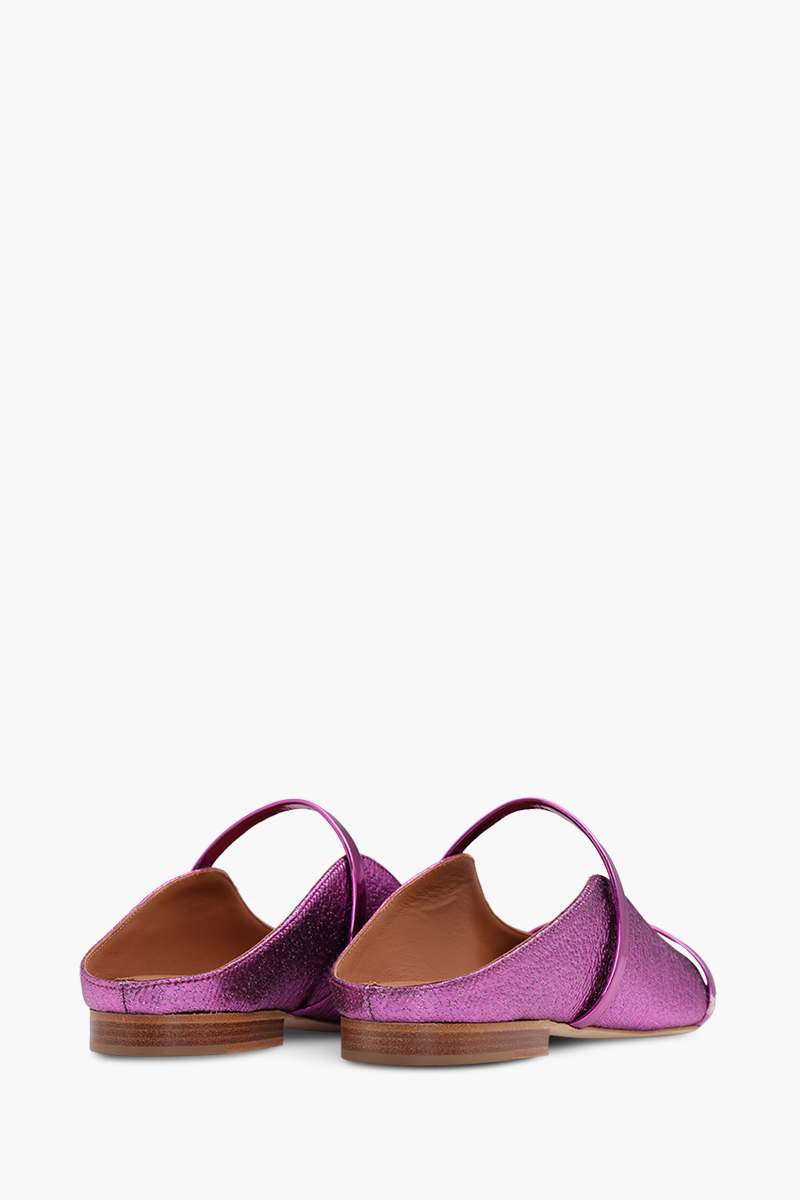 MALONE SOULIERS Maureen Mules in Violet/Violet Structured Leather 2